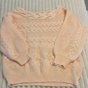 VENUS Light Peach Cable Knit Sweater